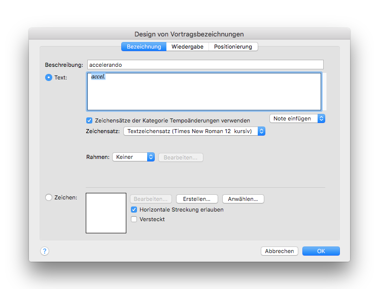 Dialogbox Design von Vortragsbezeichnungen